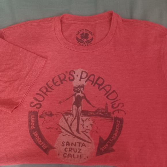 LUCKY BRAND SINGLE STITCH  ORIGINALS VINTAGE STYLE TEE LARGE SURFERS PAR… - Picture 5 of 15